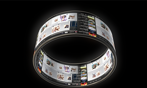 网上很火的圆环飞跃插件